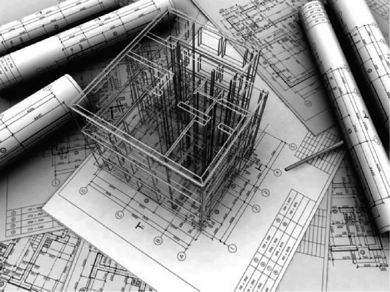 Architecture and construction plans on a table - showcasing the intricate details for architecture homework help