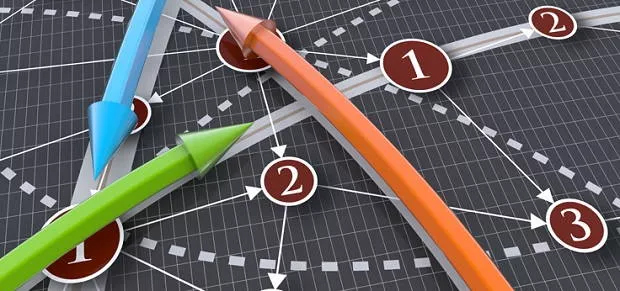 Business network diagram with arrows indicating various numbers, representing Operations Research Assignment Help concept